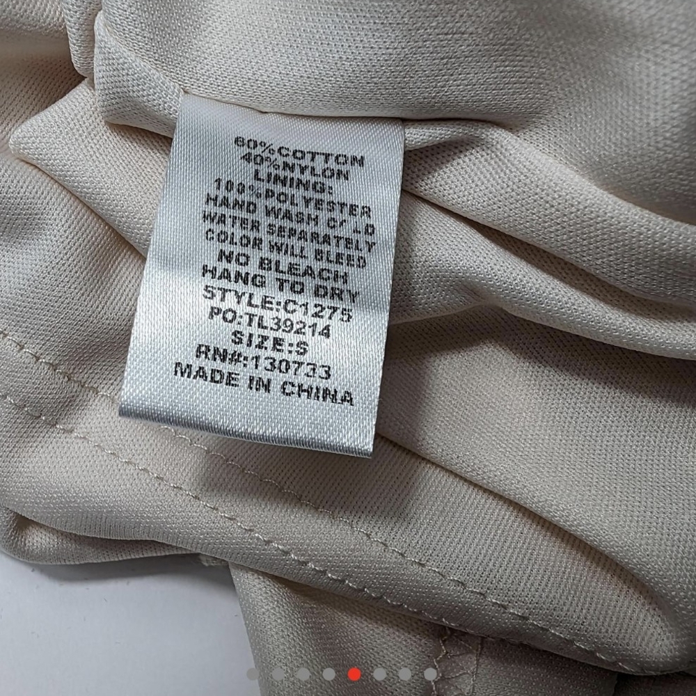 Umgee Elegant Cream and Tan Dress - Picture 6 of 8